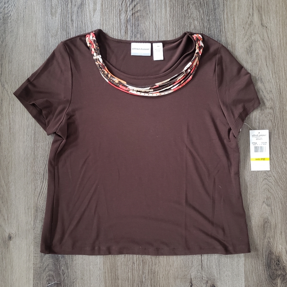 Alfred Dunner BoHo tshirt and braided neckline